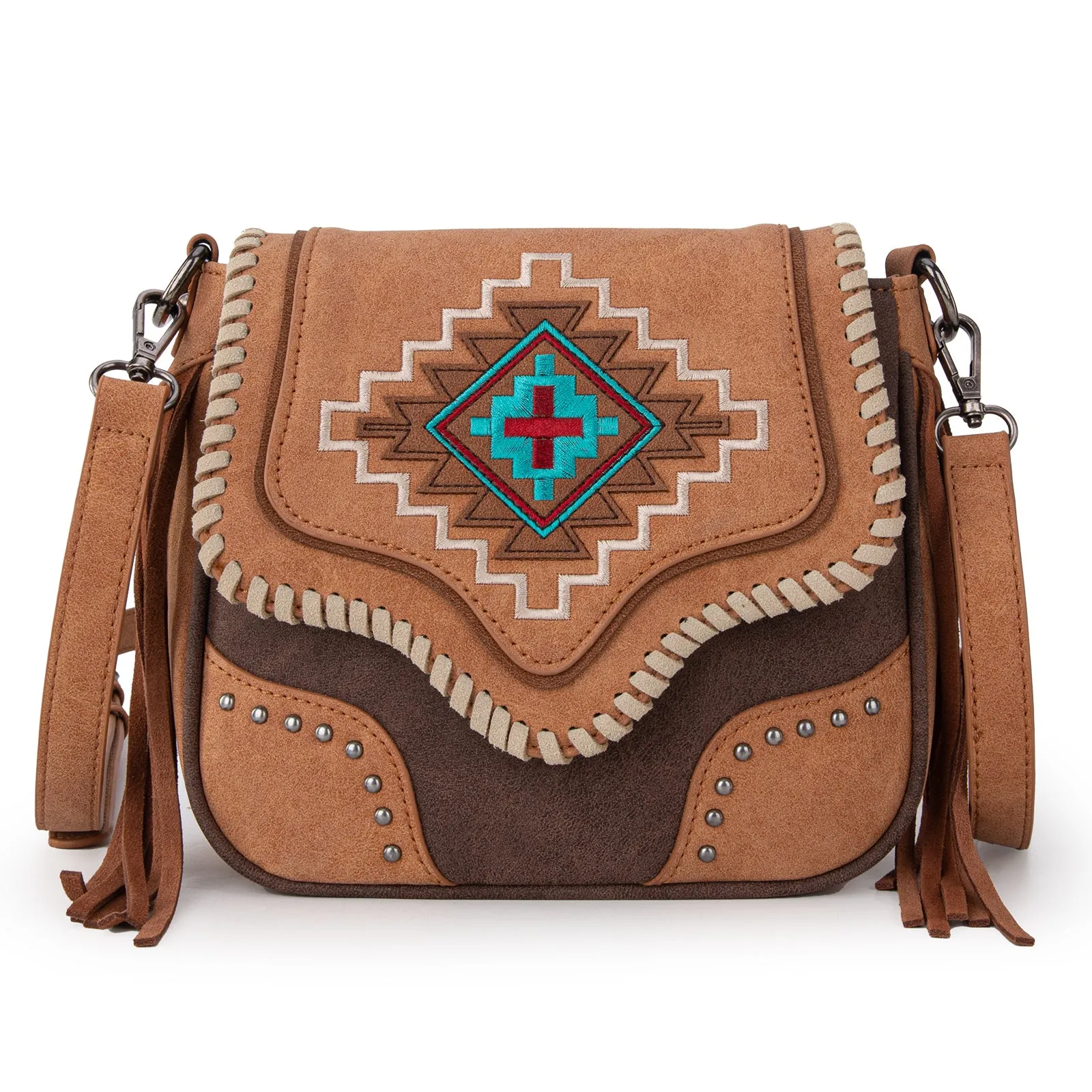 MW1310-8360  Montana West Embroidered Azte Collection Crossbody