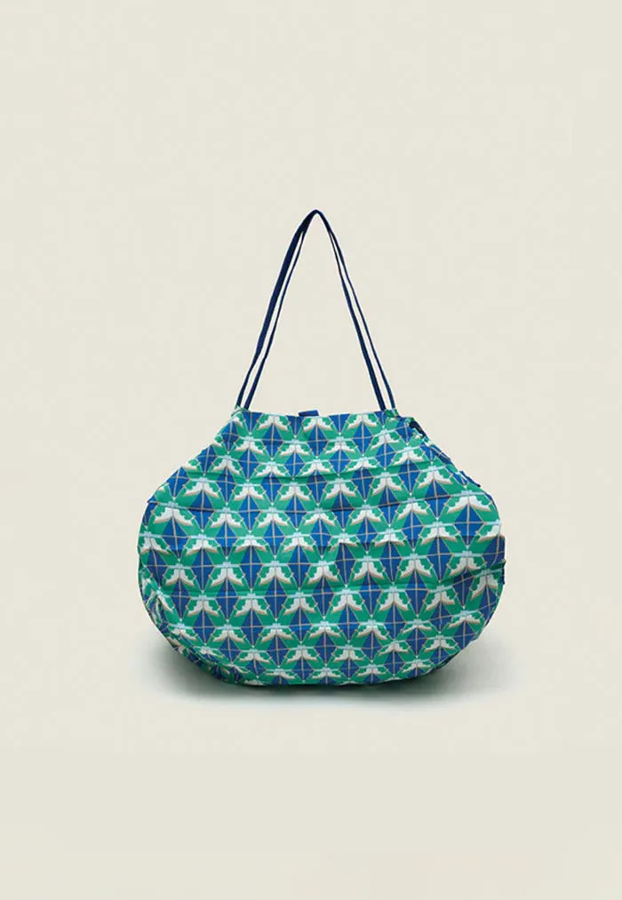 Nala Shupatto Foldable Bag - Diamond's & Flower Blue