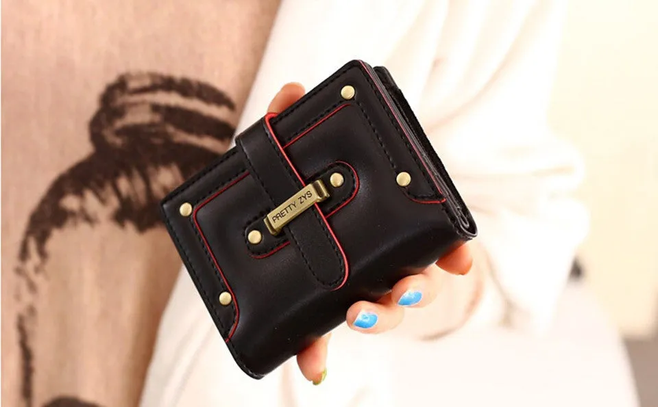 New Fashion good PU leather zipper&Hasp fashion women wallets/lady purses short style