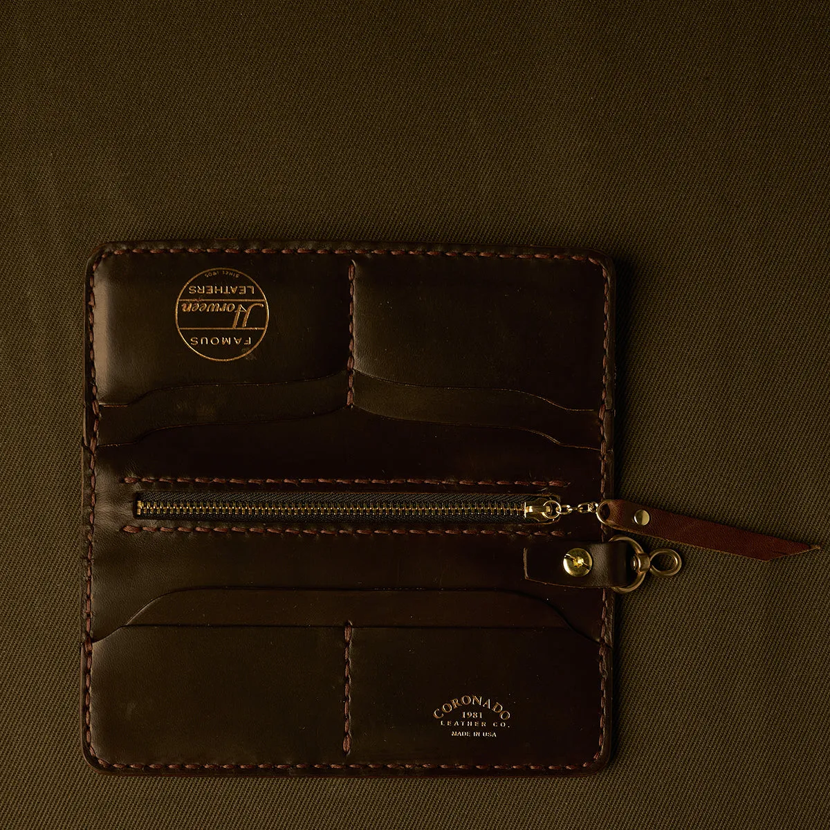 new Garrison Horsehide Long Wallet | Brown