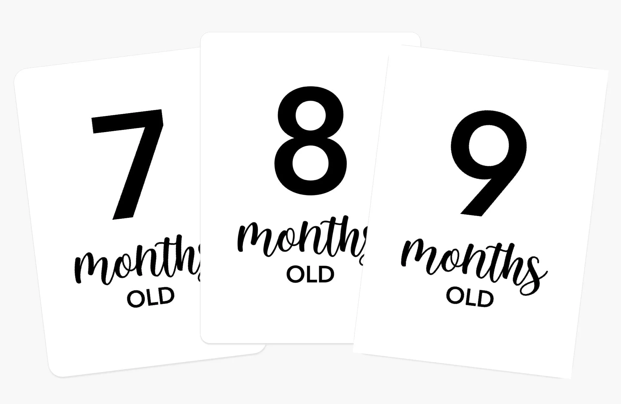 Newborn Baby Milestone Cards