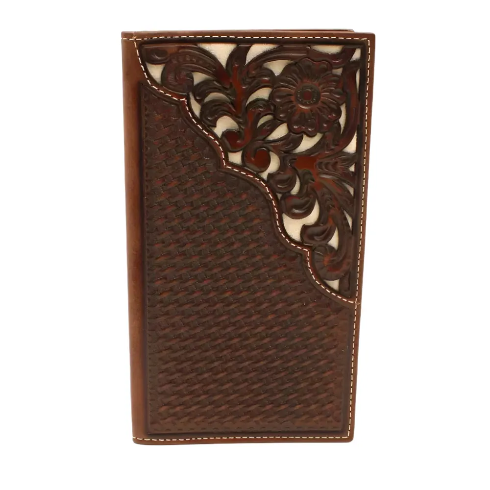 NOCONA RODEO WALLET BASKETWEAVE IVORY-Mens Wallet