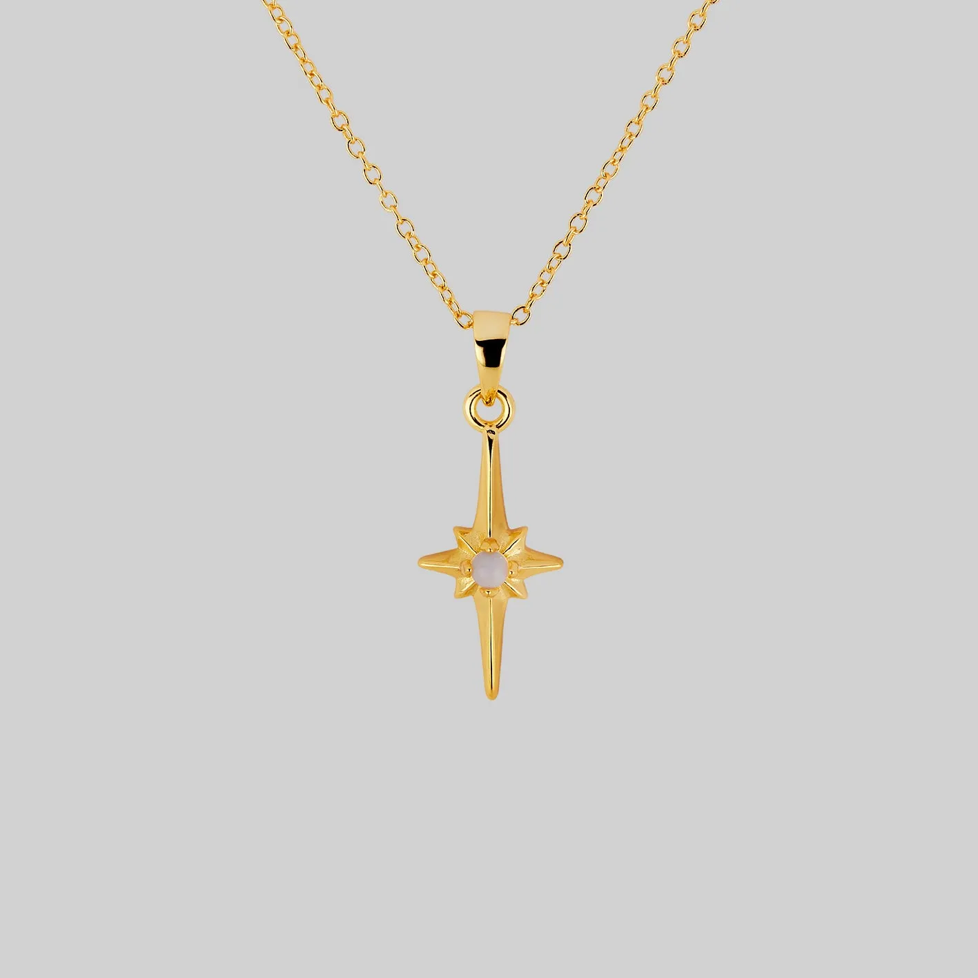 NOVA. Star Flare Opalite Necklace - Gold