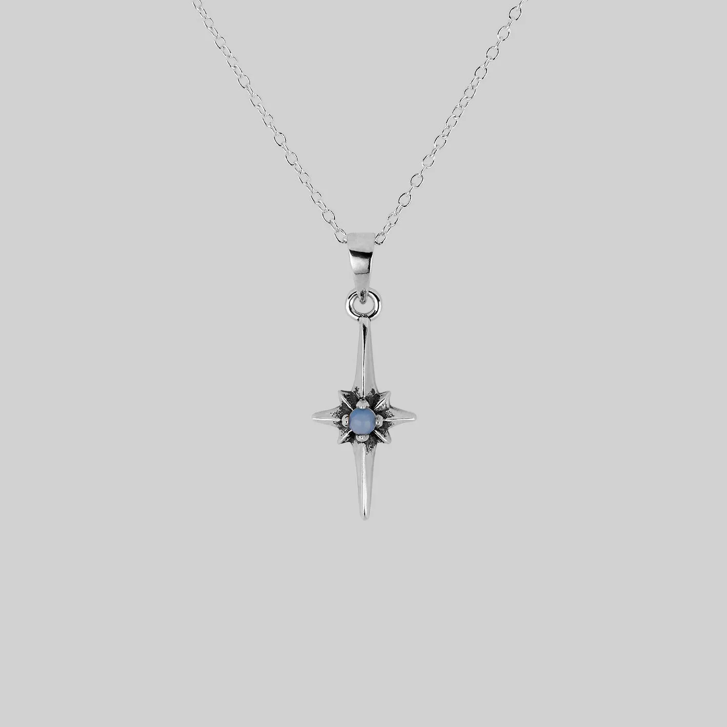 NOVA. Star Flare Opalite Necklace - Silver