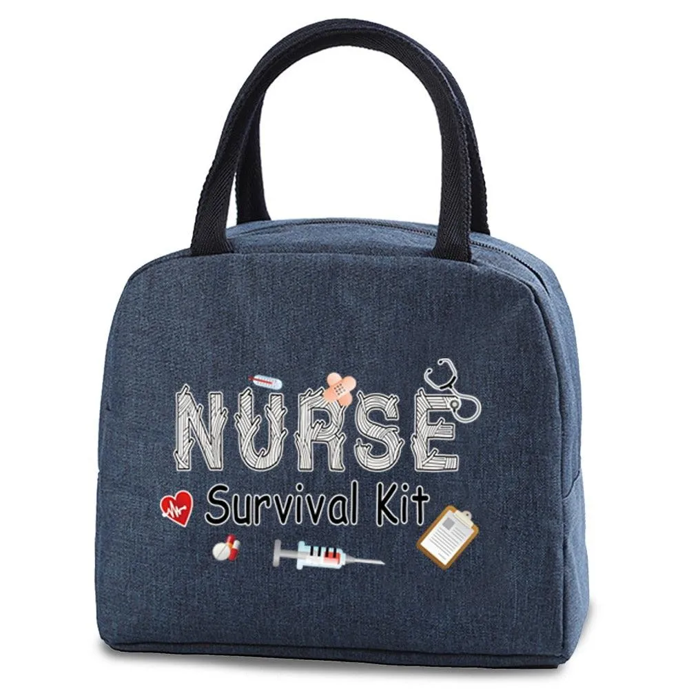 Nurse Functional Cooler Lunch Box Portable Insulated Lunch Bags Thermal Picnic Travel Food Storage Pouch New Handbag Nurse Gifts