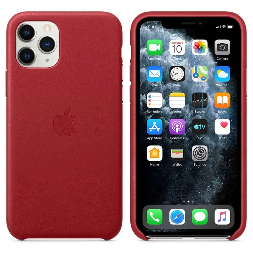 Official Apple Case iPhone 11 Pro Leather Red MWYF2ZM/A