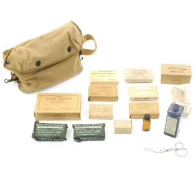 Original U.S. WWII U. S. Navy First Aid Medical Corpsman Medical Bandage Kit with Bag