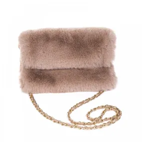 Park Lane Faux Fur Bag Cappuccino