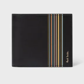 Paul Smith - Men's Leather Signature Stripe Interior Billfold And Coin Wallet Black