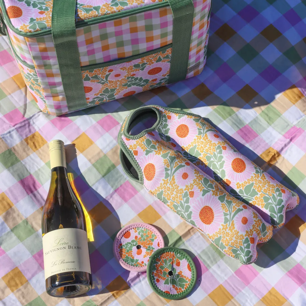 PICNIC WINE COOLER BAG - SPRING FLORAL