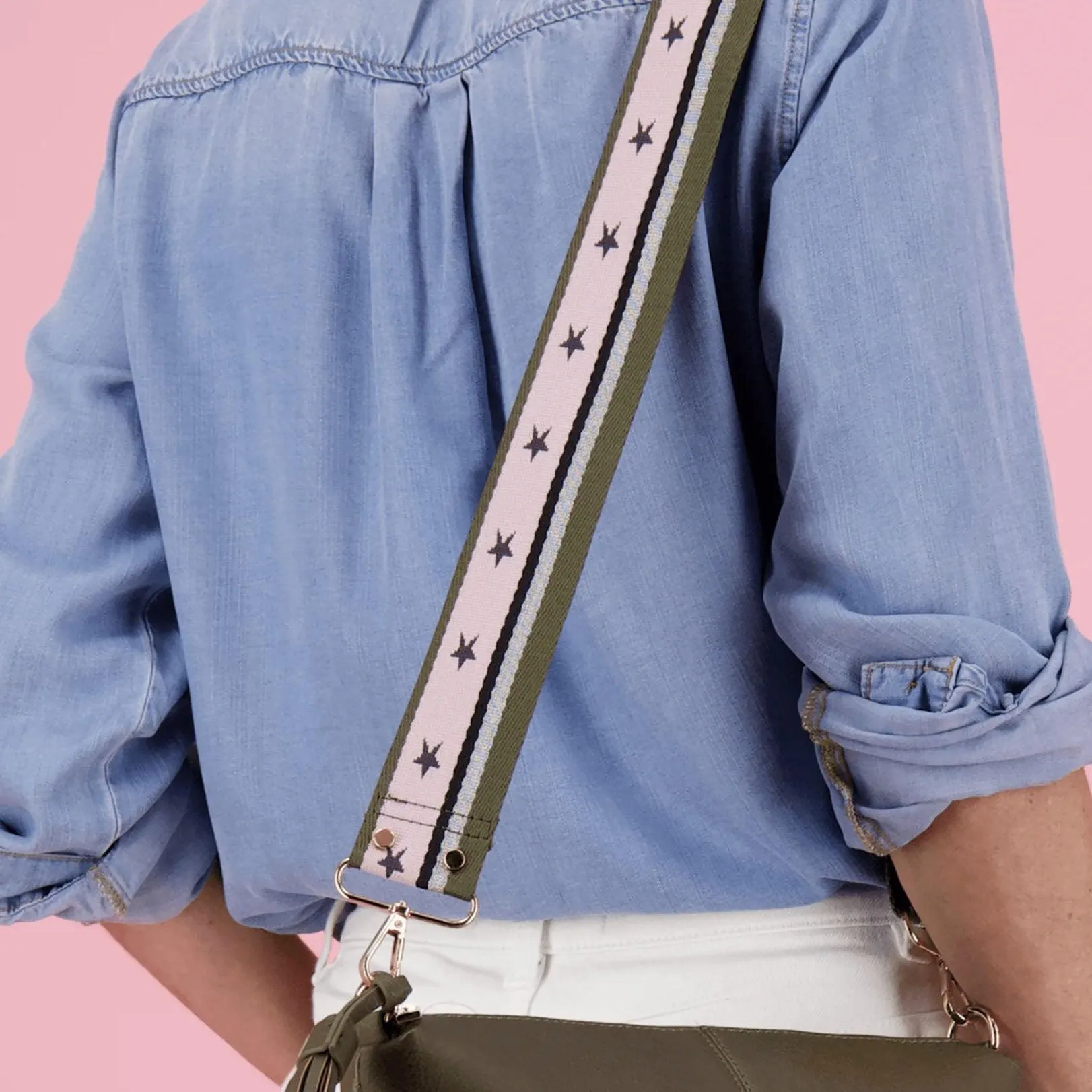 Pink Khaki Bag Strap