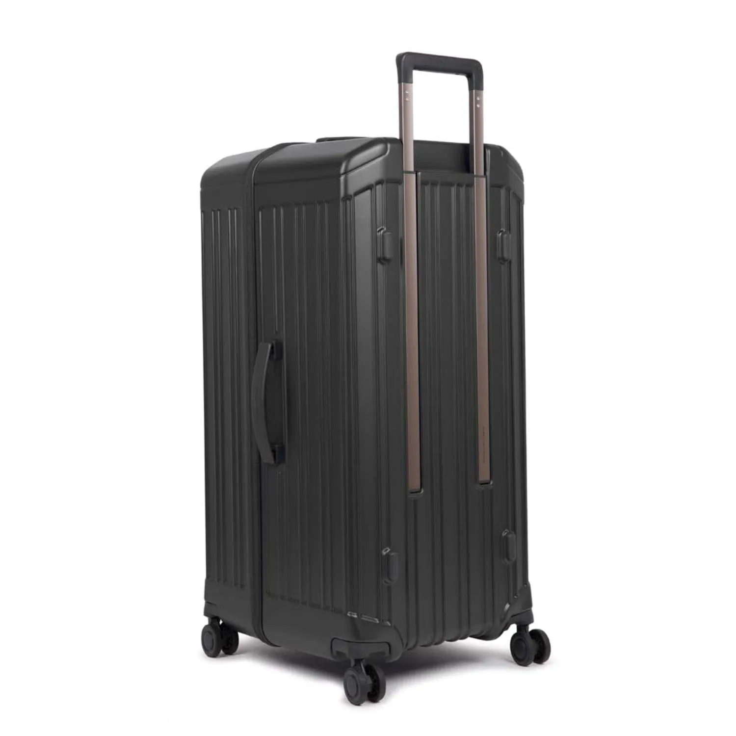 Piquadro Pq-Light 80Cm Hardcase 4 Double Wheel Trunk Check-In Trolley Matt Black - Bv5213Pql/No