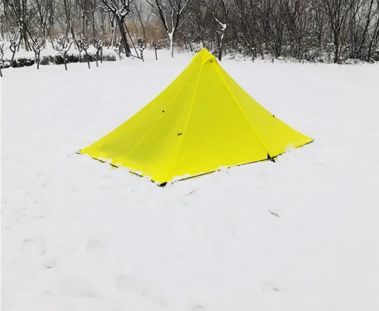 Portable camping pyramid tent single outdoor equipment camping supplies