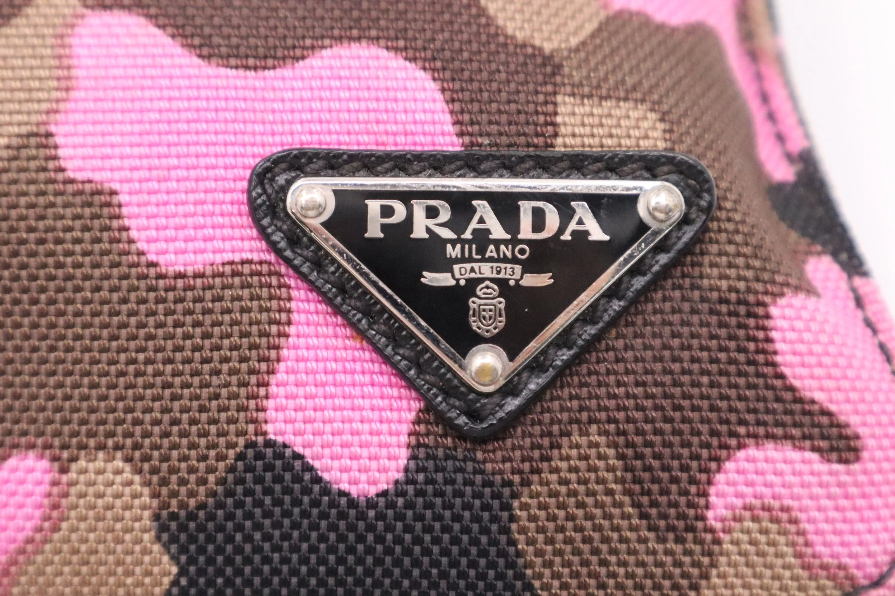 Prada Crossbody in Pink Camouflage Canvas