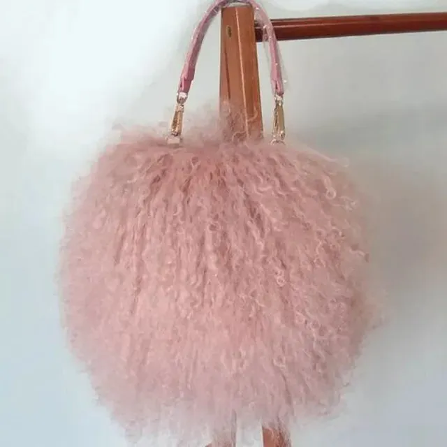 Pre Order:  Faux Fur Chain Strap Handbag