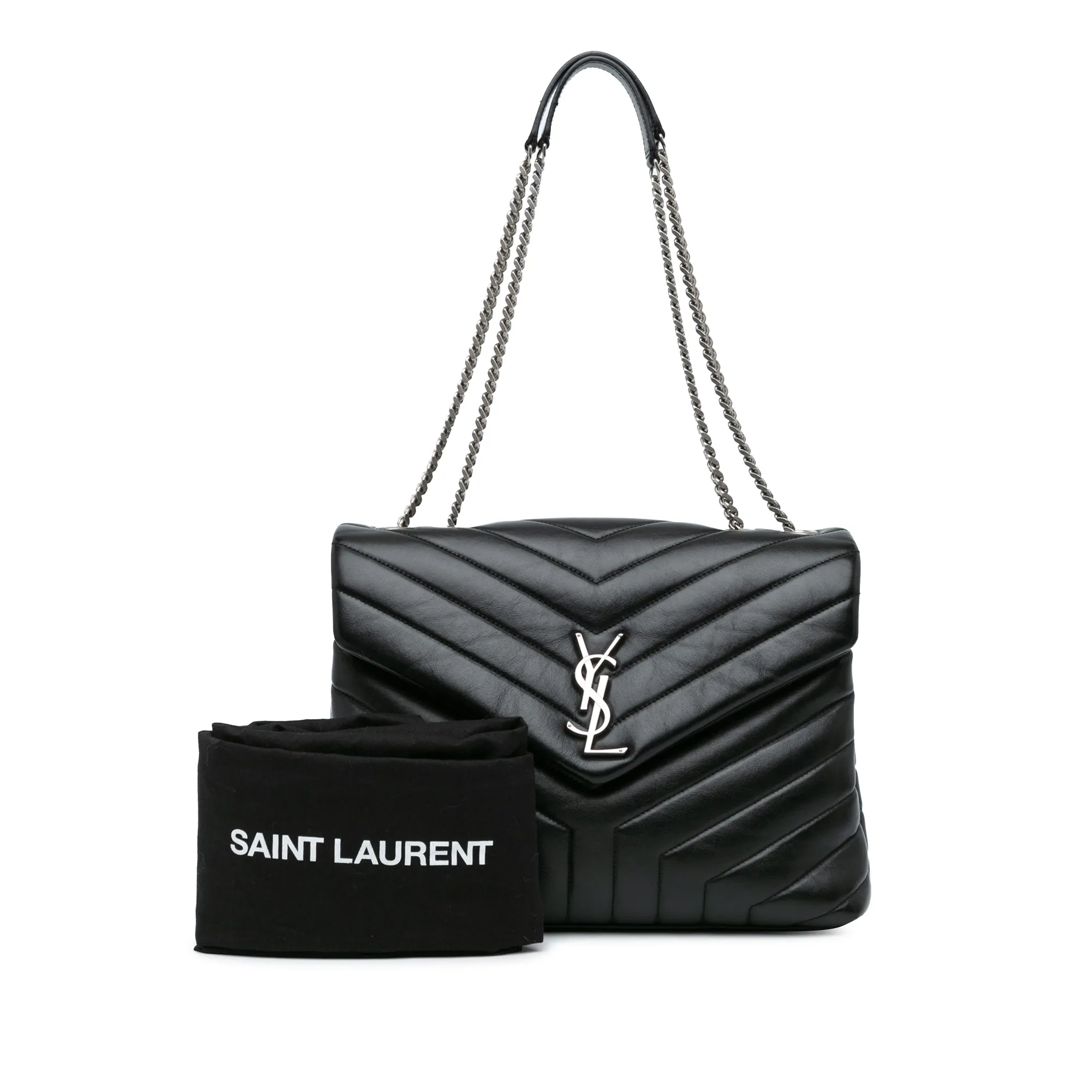 Pre-Owned Yves Saint Laurent Leather Loulou Large Shoulder Bag- YSL1098