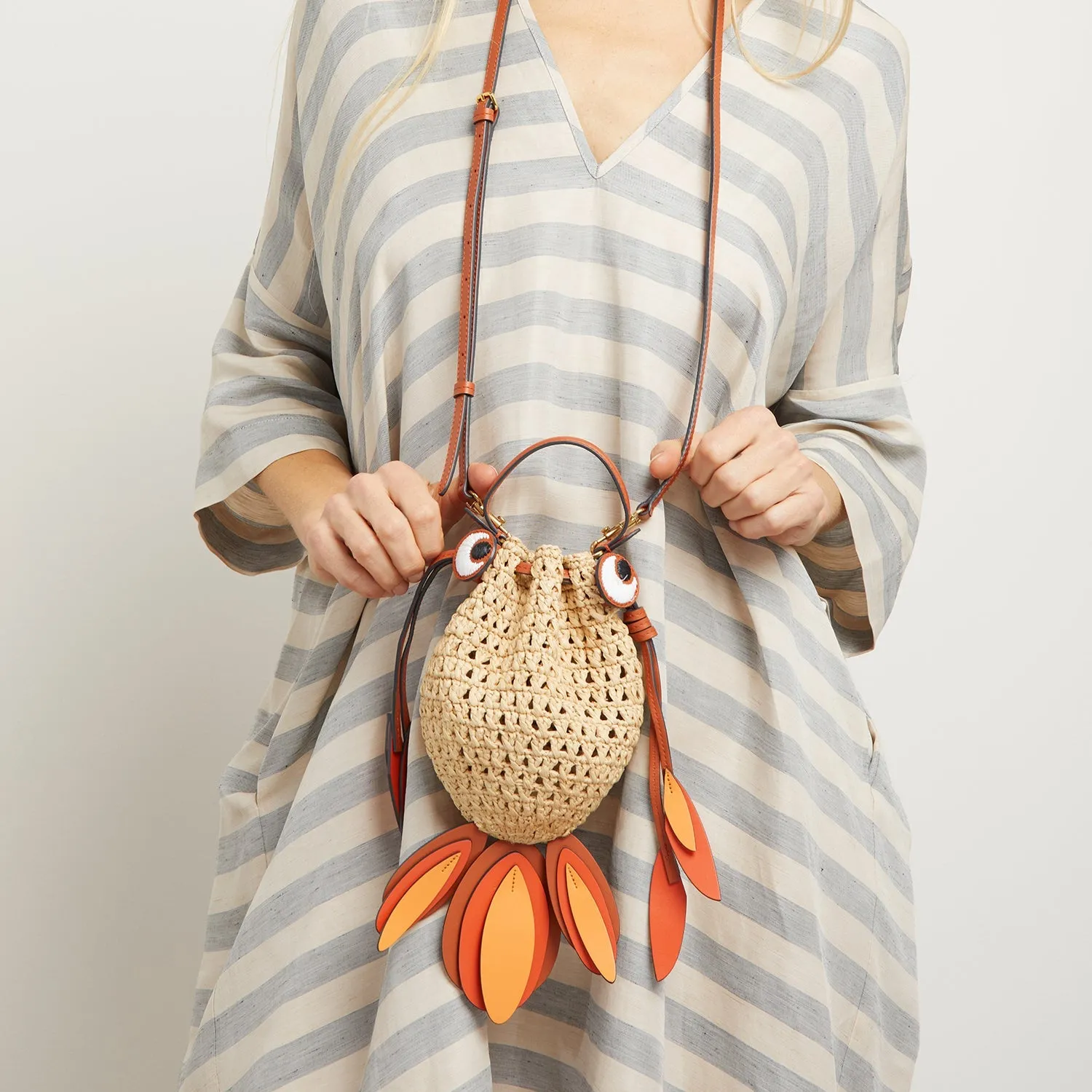 Raffia Goldfish Mini Cross-body