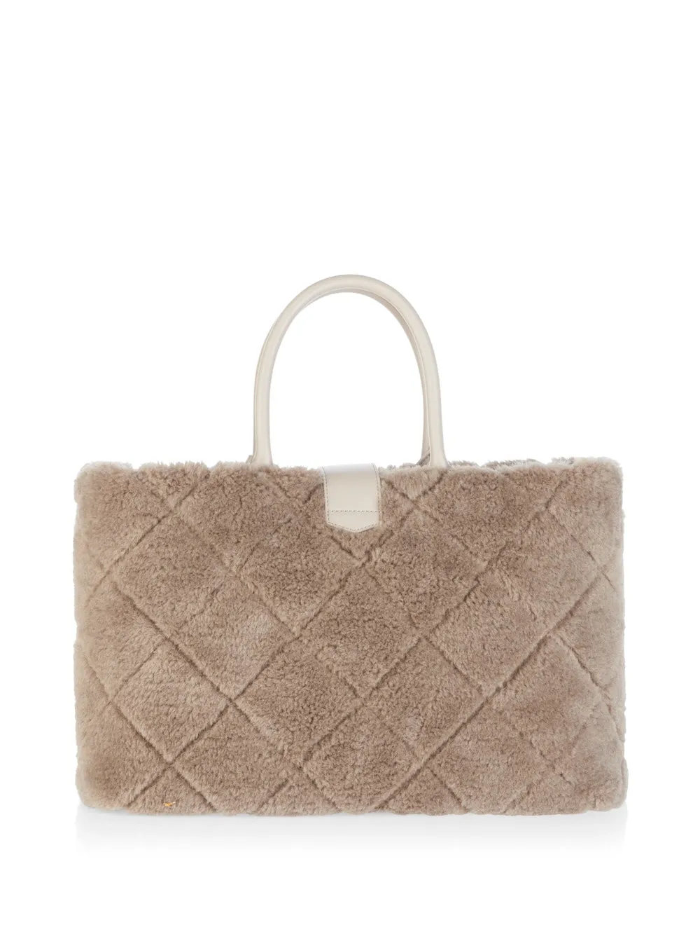 Raffia Melange Fun Fur Shopper