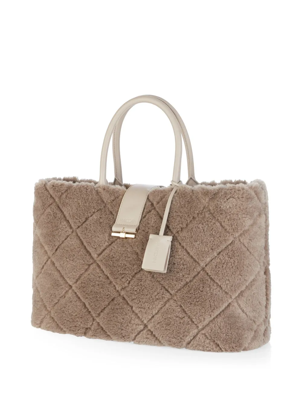 Raffia Melange Fun Fur Shopper