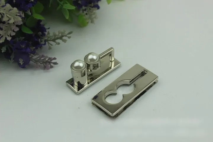 Rectangle Twist Turn Lock 50mm Purse Charm Organizer Luggage Hardware Antique Gold Lock And Key Closure Small Bag Clutch Metal Accessories