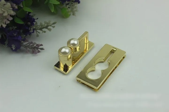 Rectangle Twist Turn Lock 50mm Purse Charm Organizer Luggage Hardware Antique Gold Lock And Key Closure Small Bag Clutch Metal Accessories