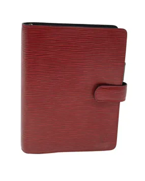 Red Epi Leather Day Planner Cover with Accessories - Rank C