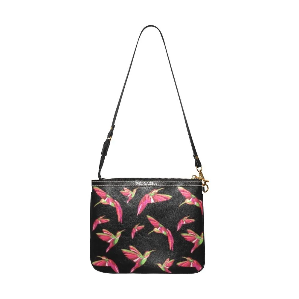 Red Swift Colourful Black Small Shoulder Bag