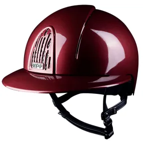 Riding Helmet Cromo Smart Polish Bordeaux with Polo Peak