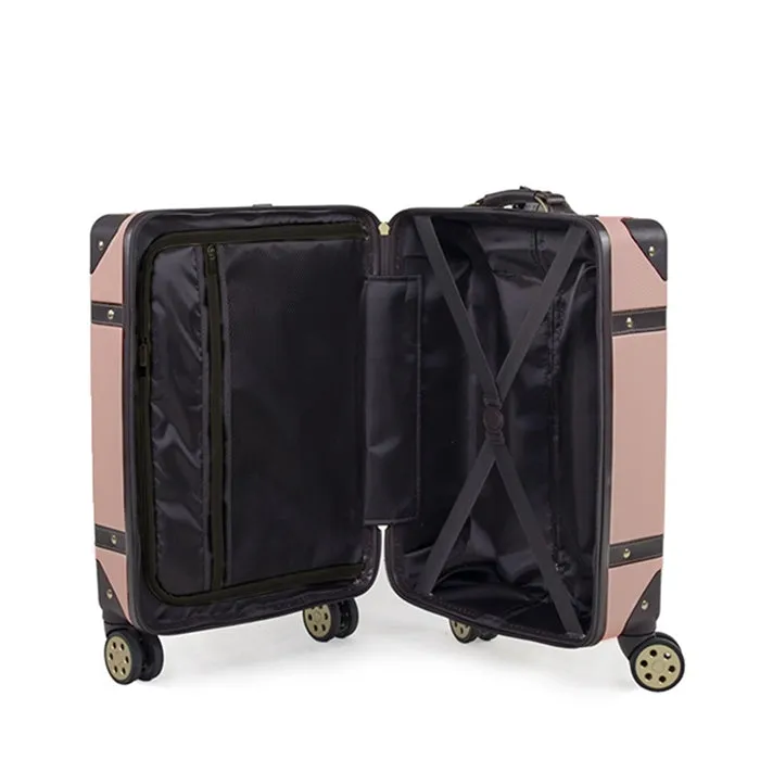 Rock Vintage Spinner Medium Suitcase 67cm - Rose Pink