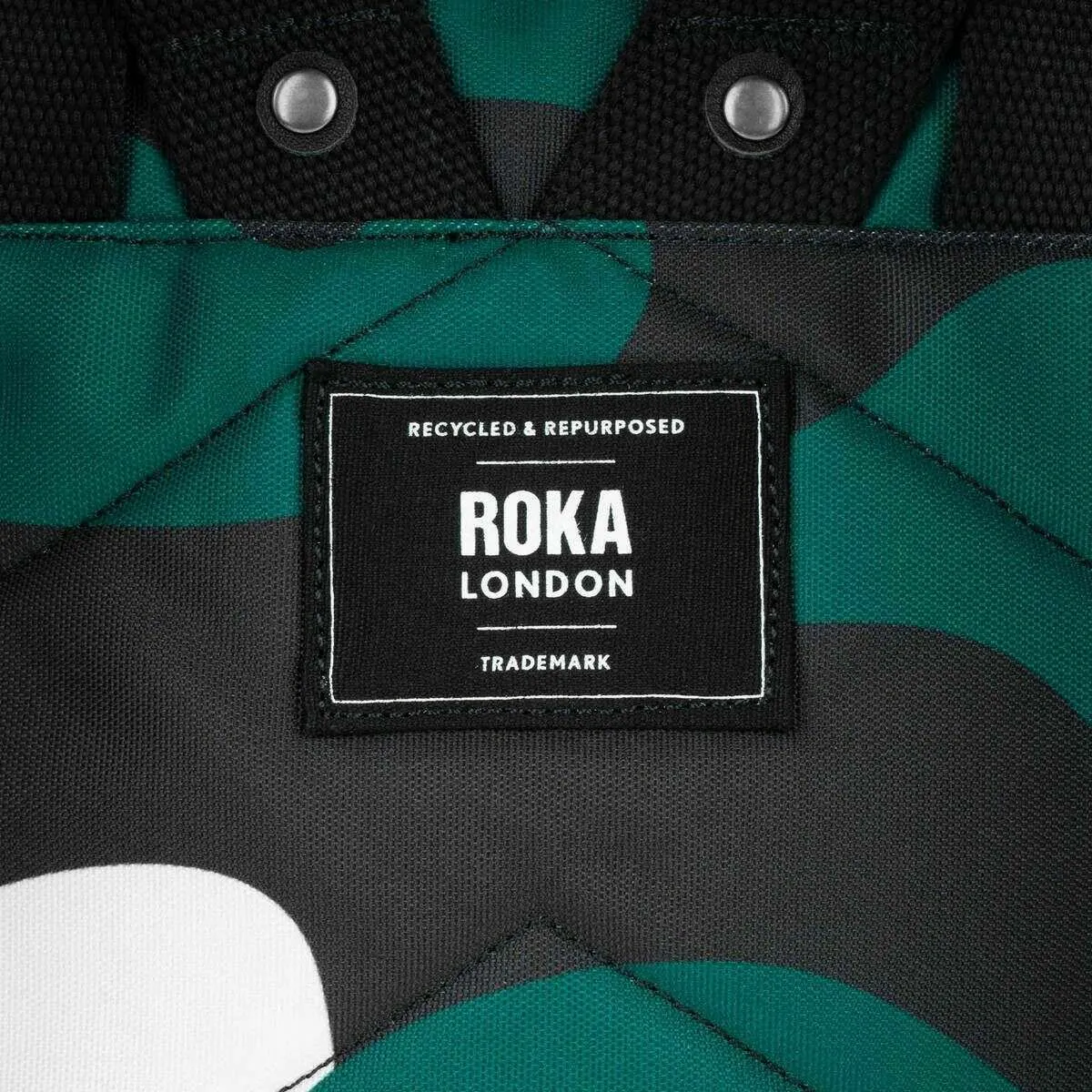 Roka Canfield B Medium Urban Rose Camo Recycled Canvas Backpack - Green/White/Black