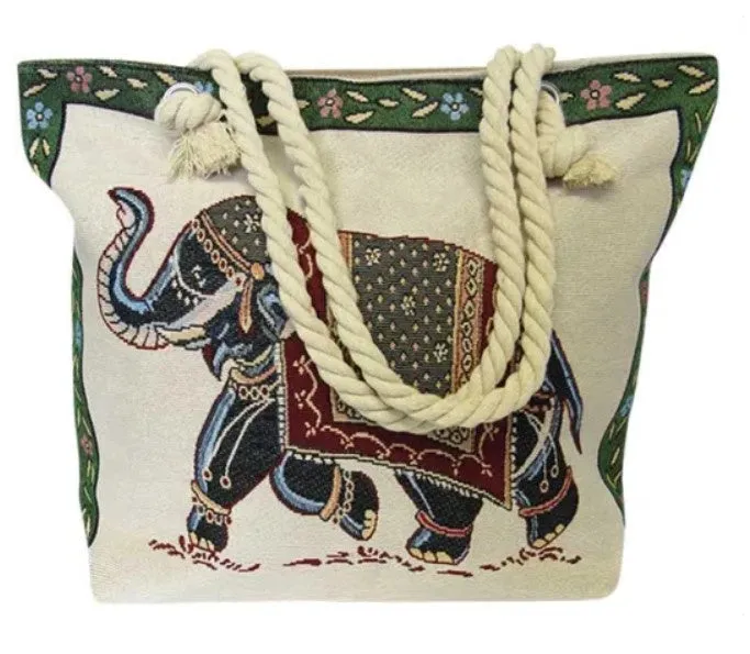 Rope Tote Bag Elephant