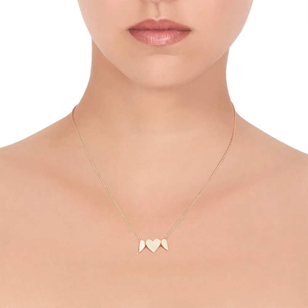 Rose Gold Endless 5 Heart Necklace