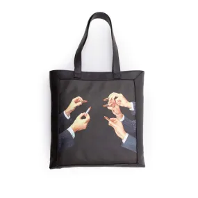 Seletti Toiletpaper Travel Tote Bag Lipsticks Black