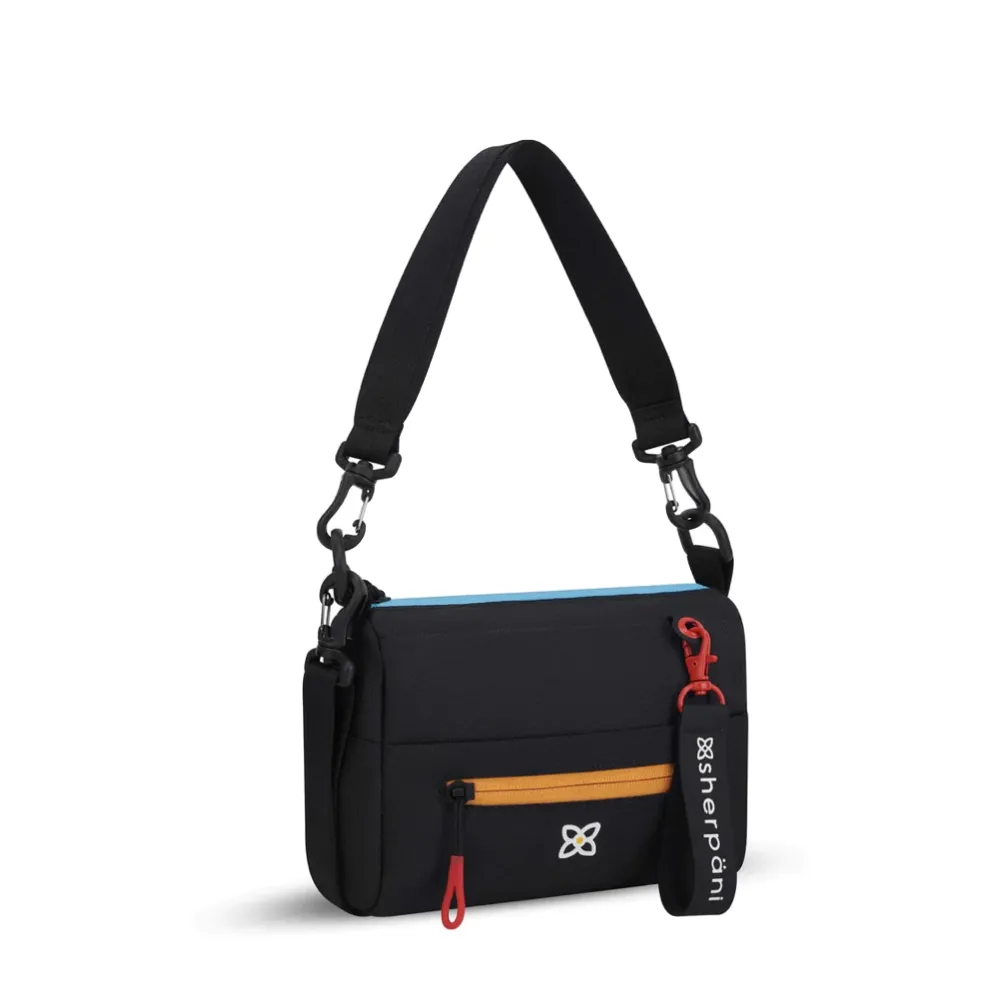 Sherpani Skye Mini Crossbody Bag in Chromatic Black with Multi Color