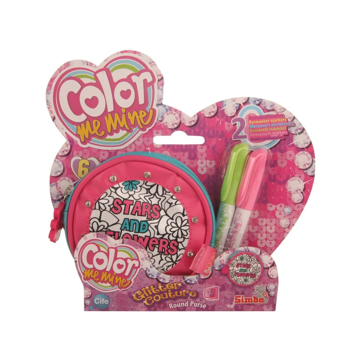 Simba Color Me Mine Glitter Couture Round Purse