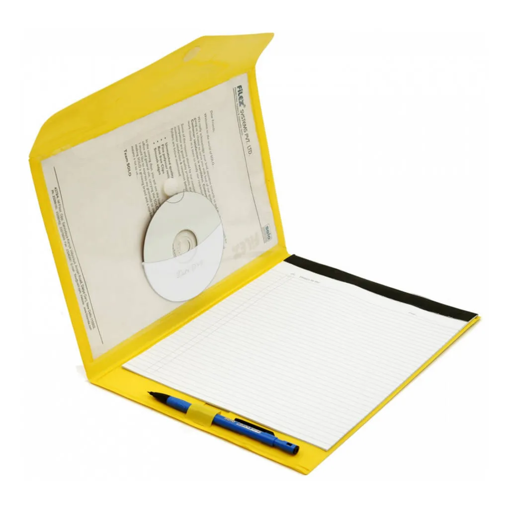 Solo Document Bag With Pad Tango Yellow A4 CC 105