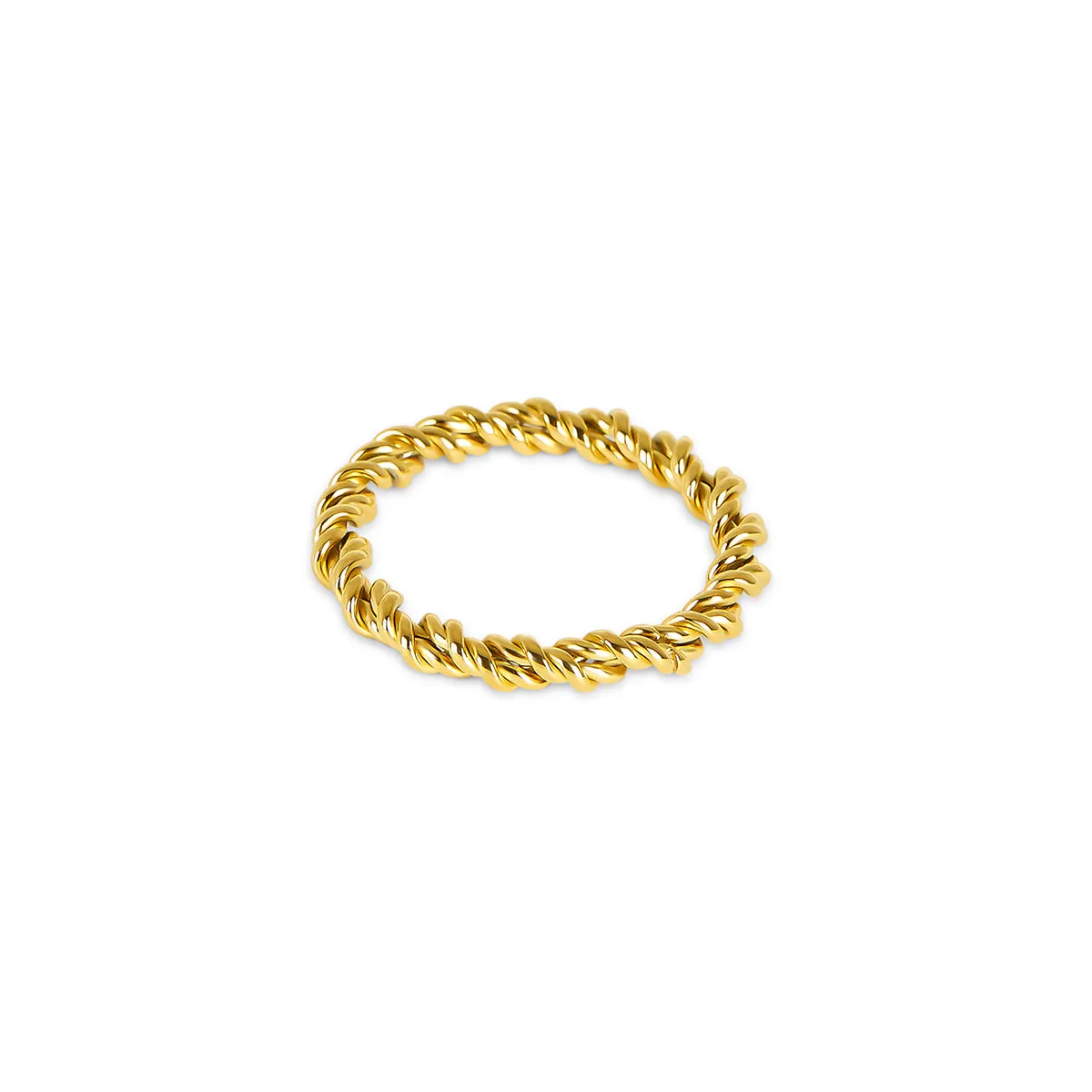 Spiral Chain Ring - Gold