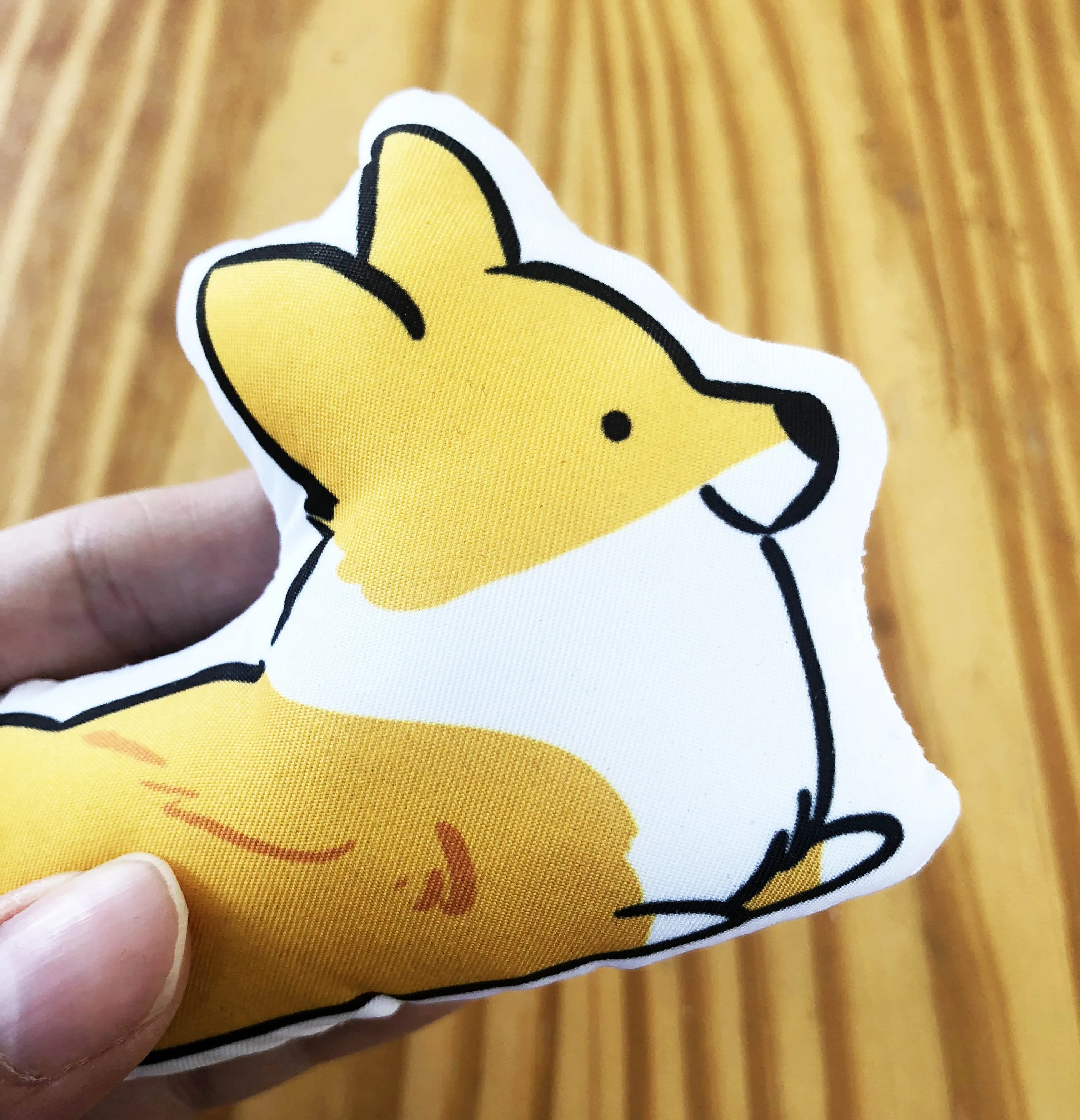 Sploot Corgi w/ Tail Pillow Keychain