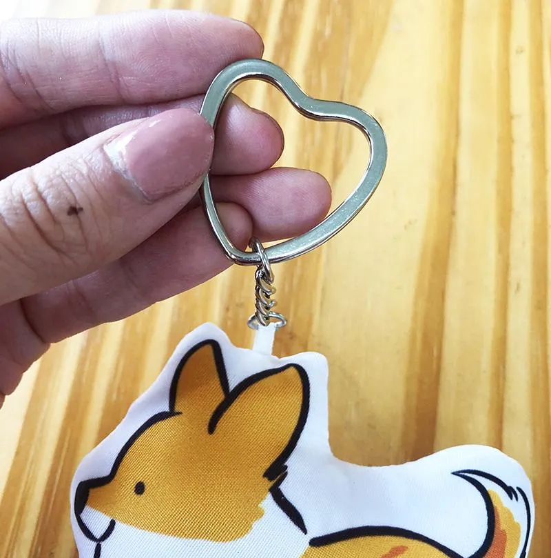 Sploot Corgi w/ Tail Pillow Keychain