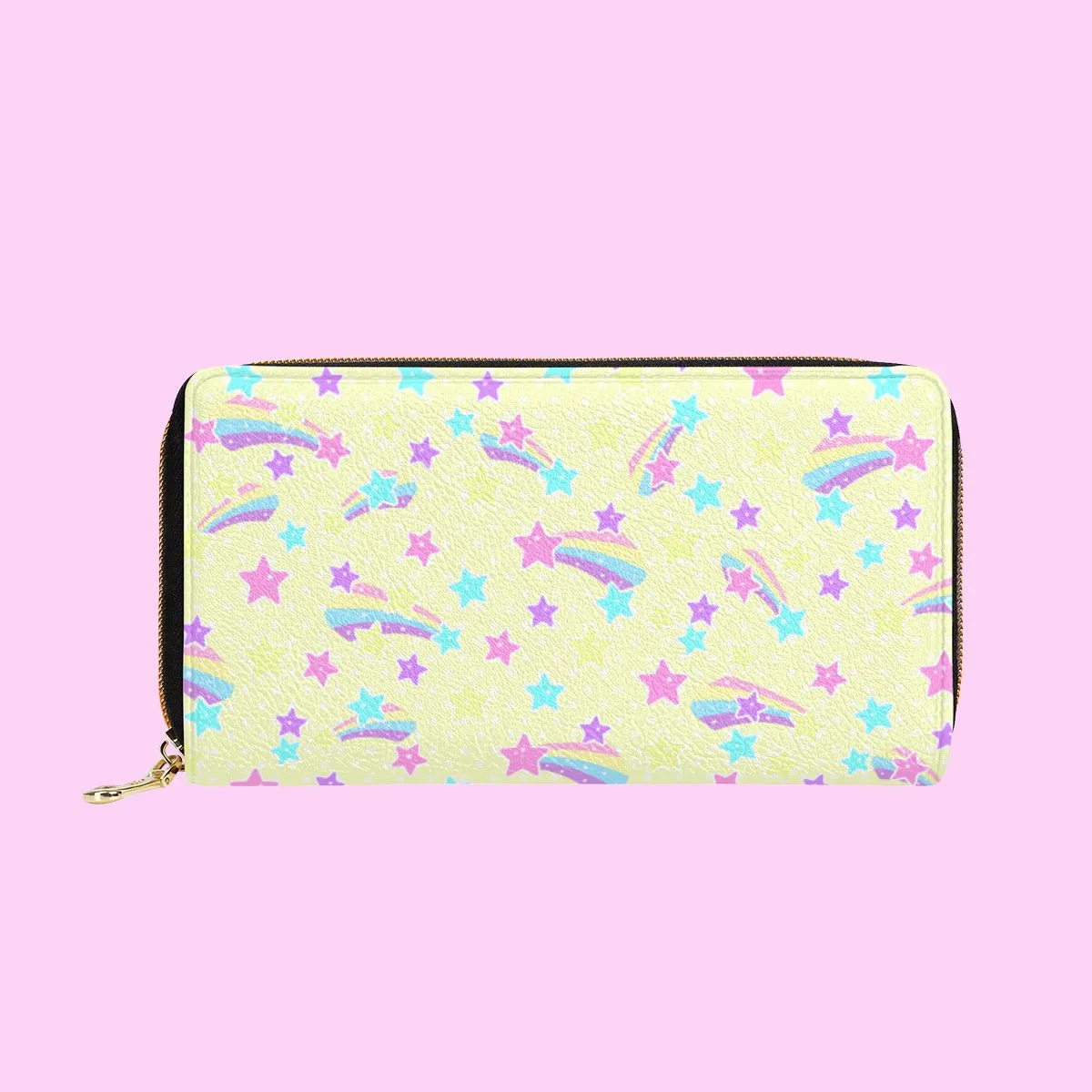 Starry Party Yellow Zipper Wallet