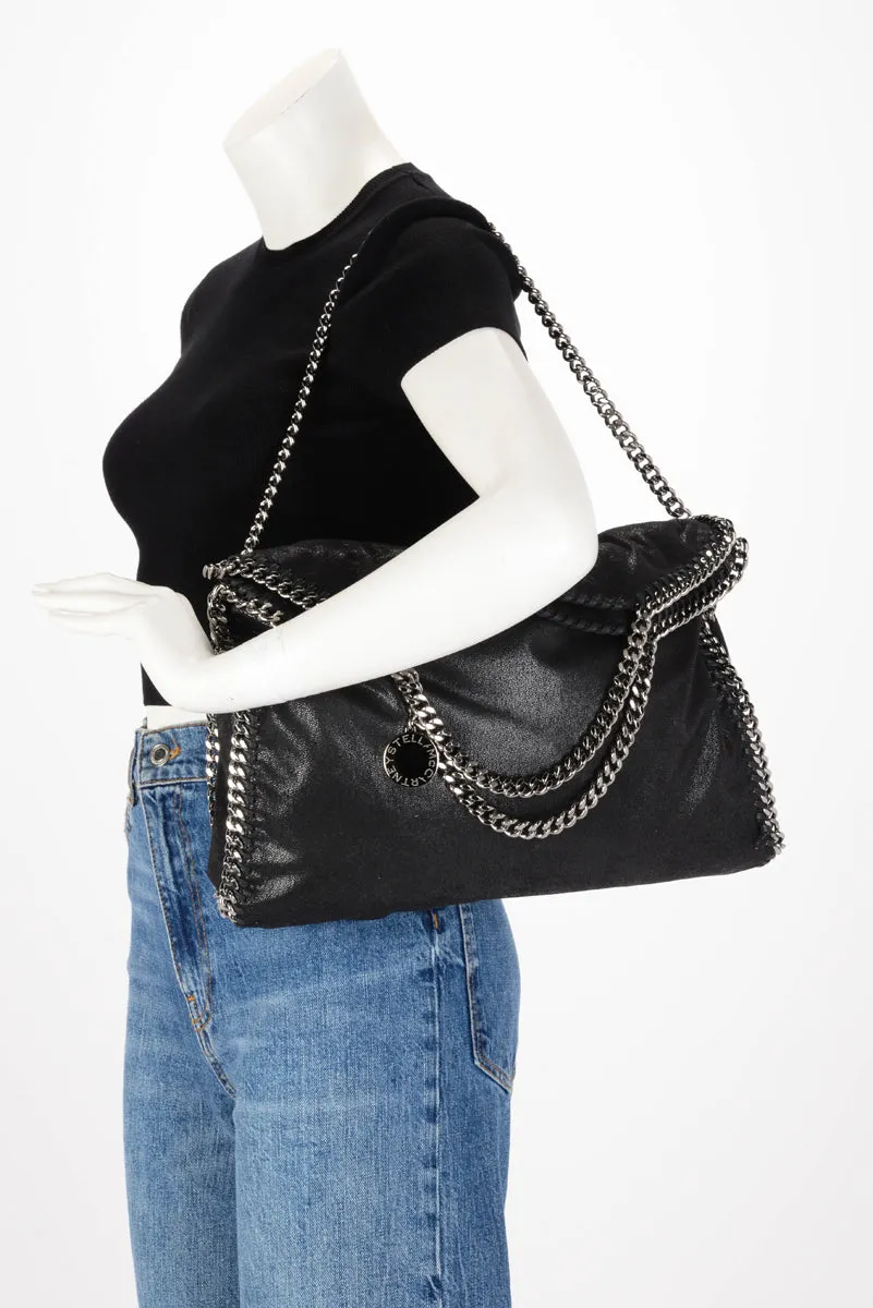 Stella McCartney Black Shaggy Deer Falabella Tote