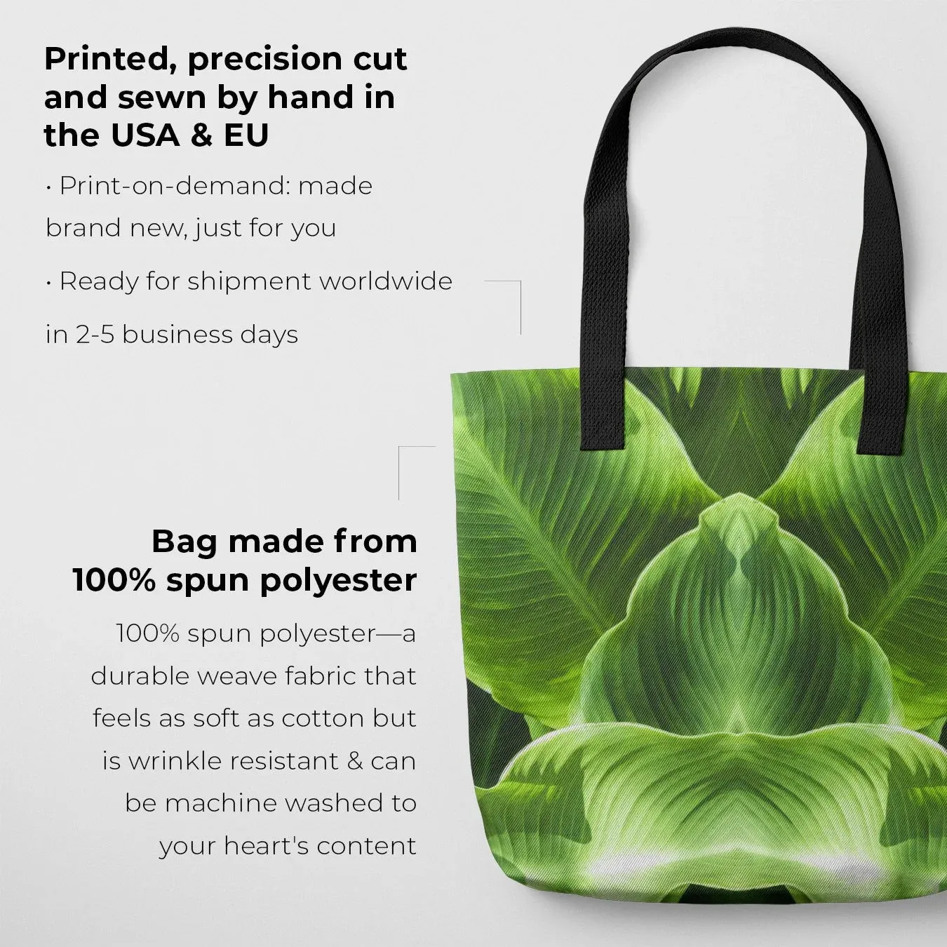 Step By Step - Trippy Botanical Op Art Shopping Tote