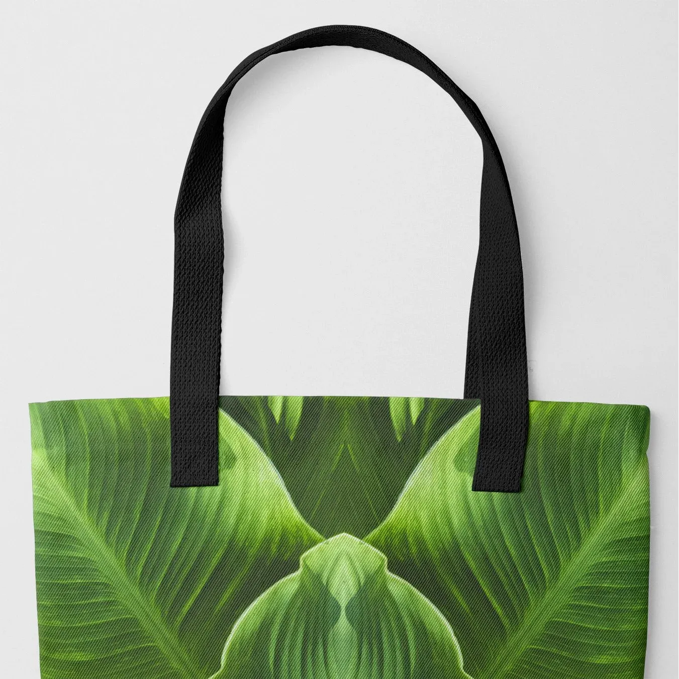 Step By Step - Trippy Botanical Op Art Shopping Tote