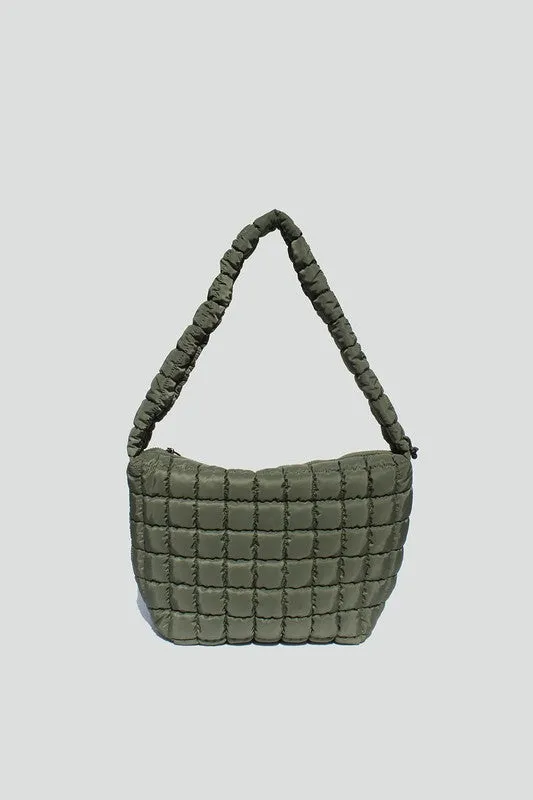 STREET LEVEL SLOUCHY QUILTED CROSSBODY BAG