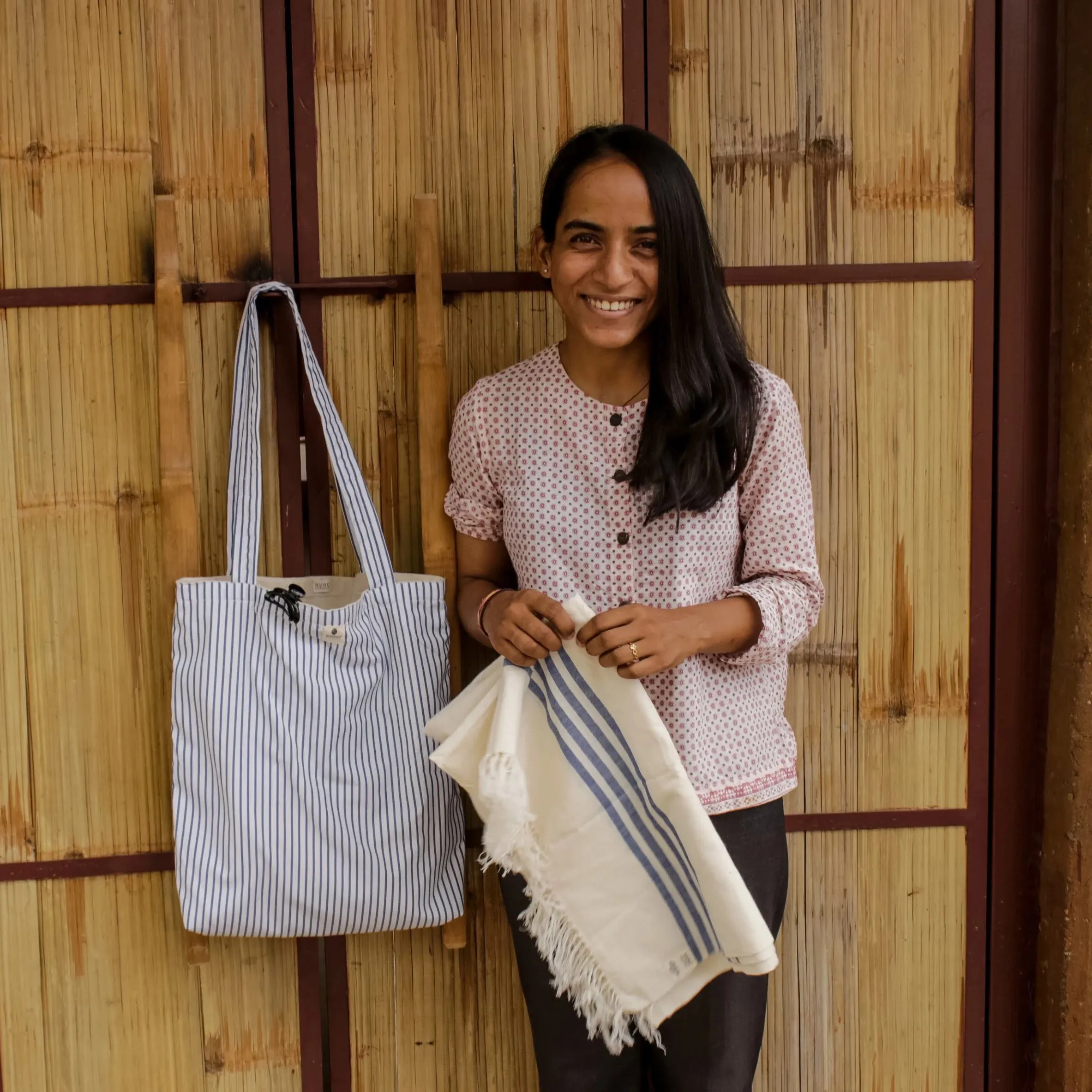 Striped Cotton Tote