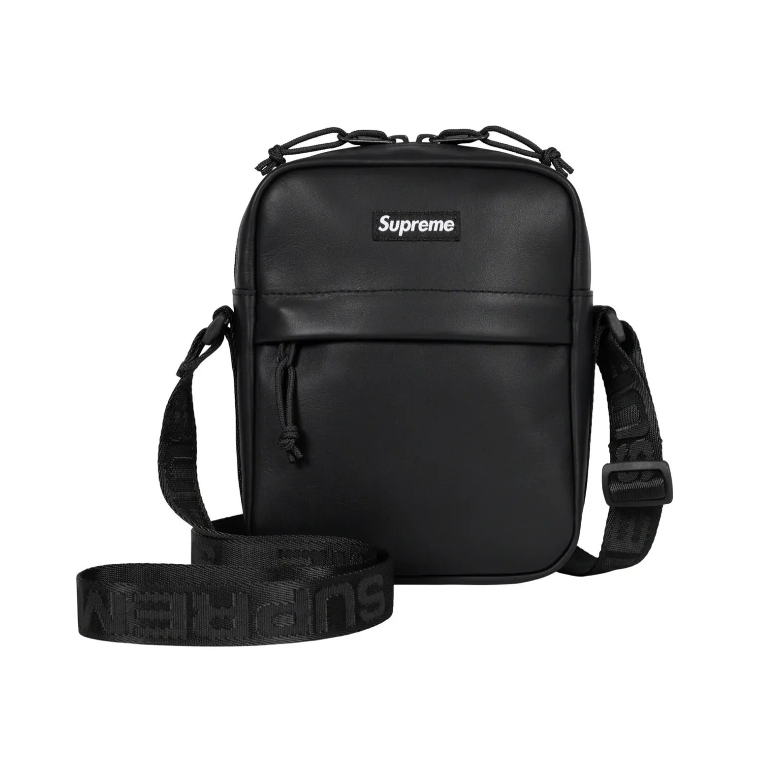 Supreme Leather Shoulder Bag Black