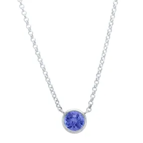 Tanzanite Necklace in Sterling Silver