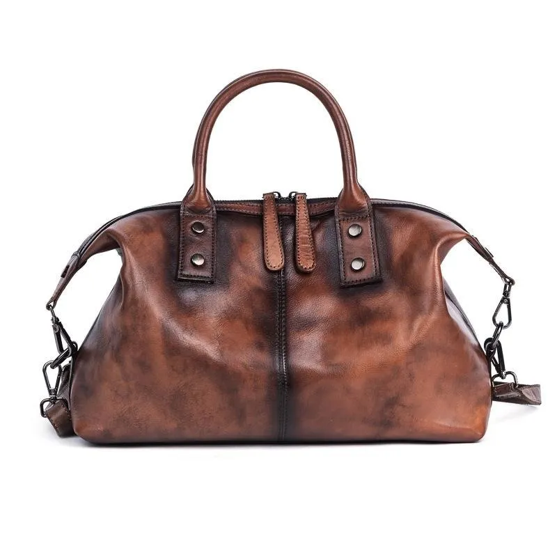 TEEK - Womens Cowhide Leather Dumpling Bag