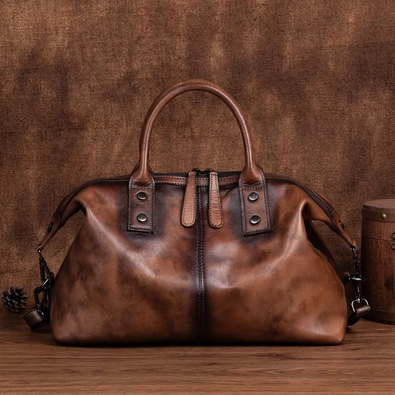 TEEK - Womens Cowhide Leather Dumpling Bag