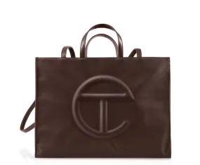 TELFAR SHOPPING BAG LARGE CHOCOLATE